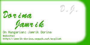 dorina jamrik business card